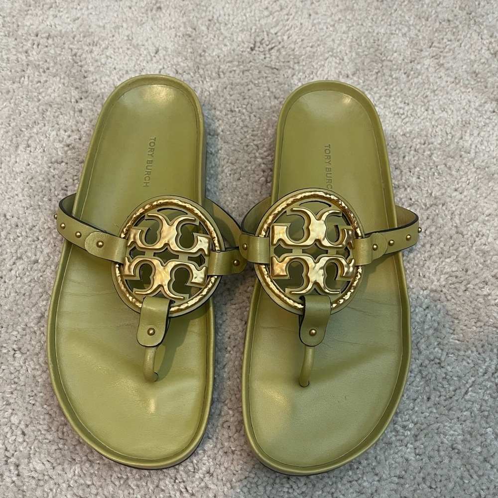 Tory Burch Olive Green Miller Cloud Sandals